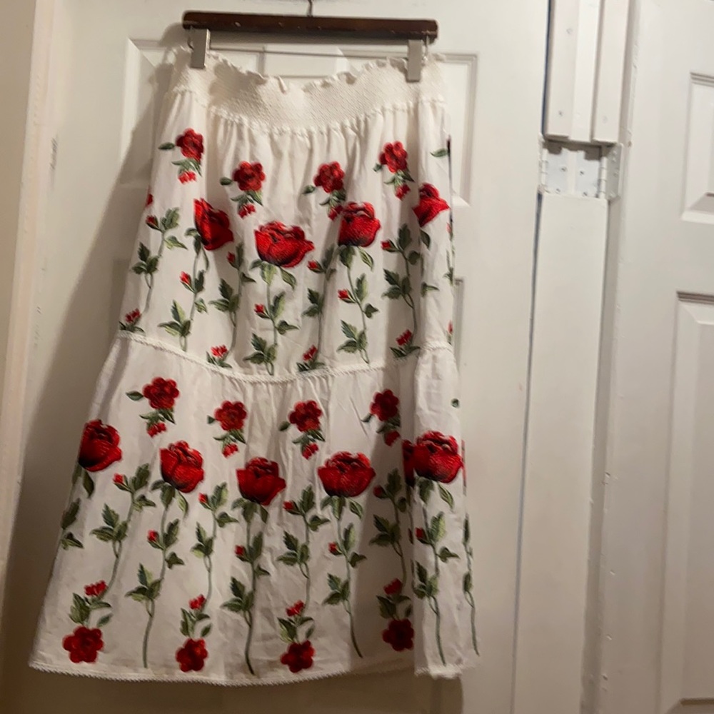 Antonio Melani embroidered cotton skirt XL